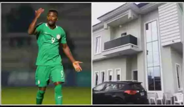 Super Eagles Star Olarenwaju Shows Off His New Mansion (Photo)